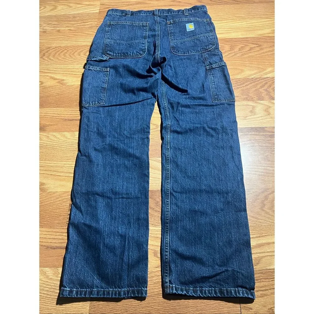 Carhartt Men’s Loose Straight Double Knee Dungaree Jeans 32x32